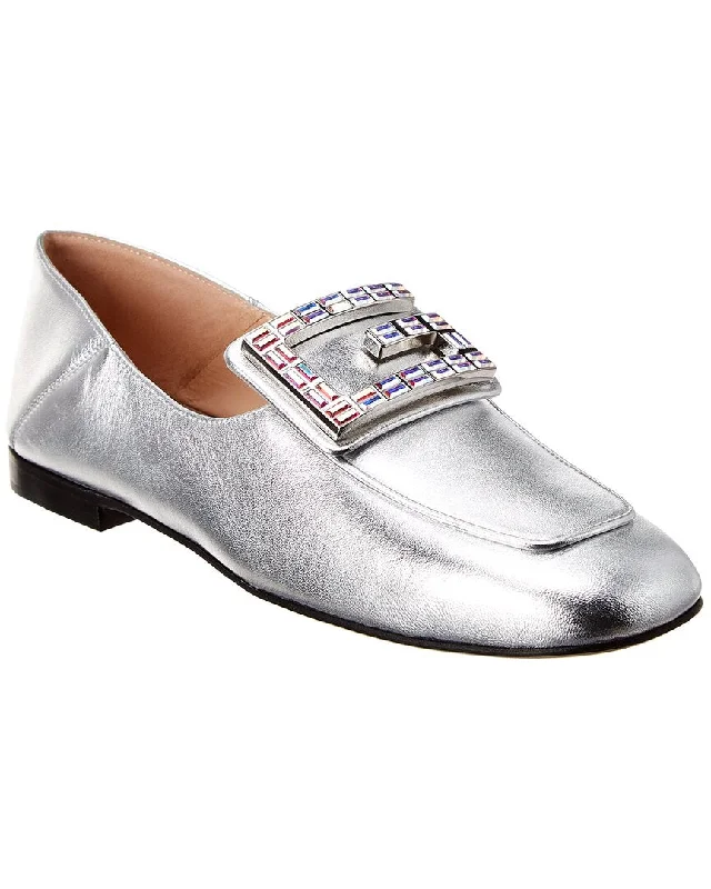 Gucci G Applique Metallic Leather Loafer