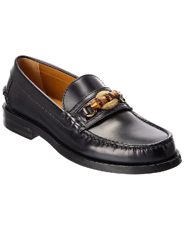 Gucci Bamboo Horsebit Leather Loafer