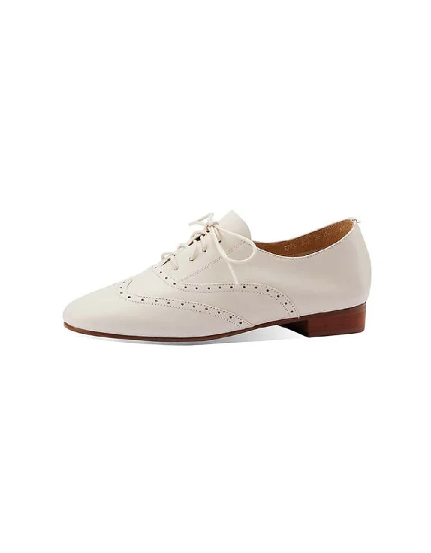 Soft Leather British Style Oxford Shoes for Women