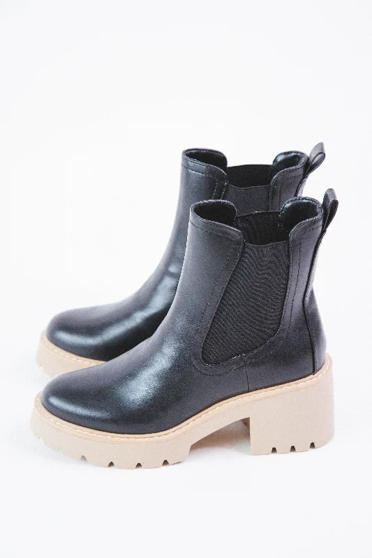 Tobias Lug Sole Chelsea Boot, Black Smooth| DV by Dolce Vita