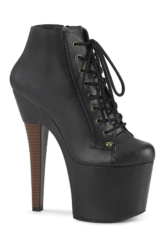 RADIANT-1005 Exotic Boot | Black Faux Leather