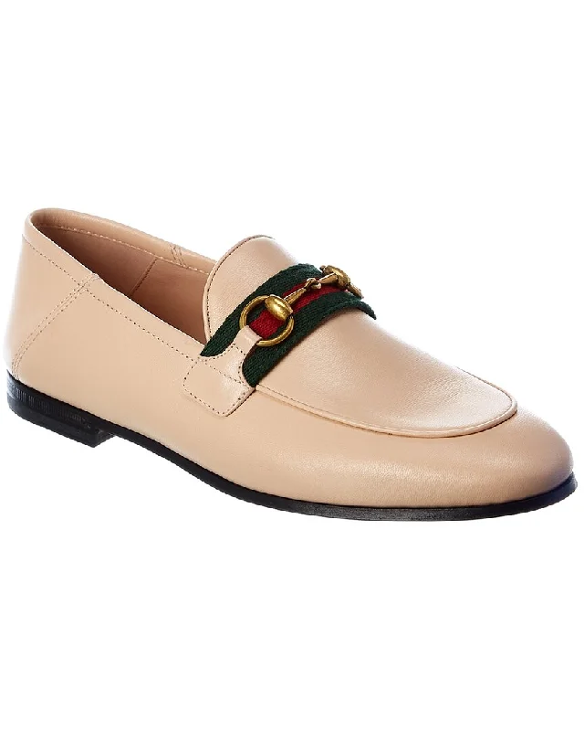 Gucci Web Horsebit Leather Loafer