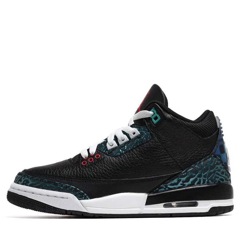 Air Jordan 3 Retro SE 'Moto' (GS) - Black/Siren Red