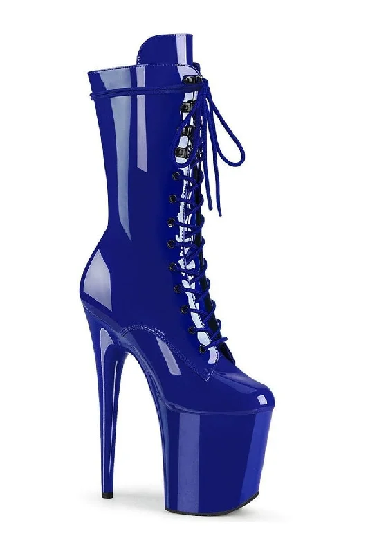 FLAMINGO-1050 Exotic Boot | Blue Patent