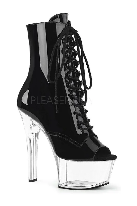 ASPIRE-1021 Platform Ankle Boot | Black Patent