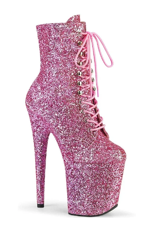 FLAMINGO-1020GWR Exotic Boot | Pink Glitter