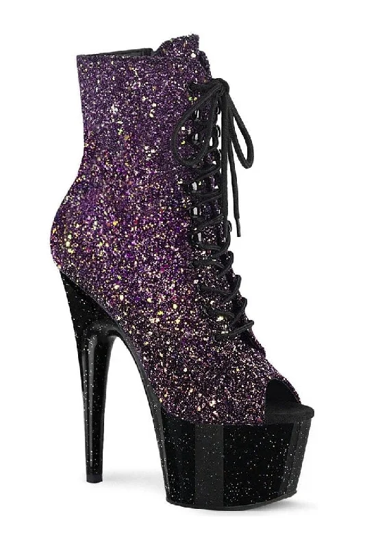 ADORE-1021OMBG Exotic Boot | Purple Glitter