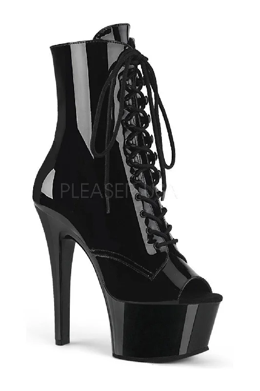 ASPIRE-1021 Platform Ankle Boot | Black Patent