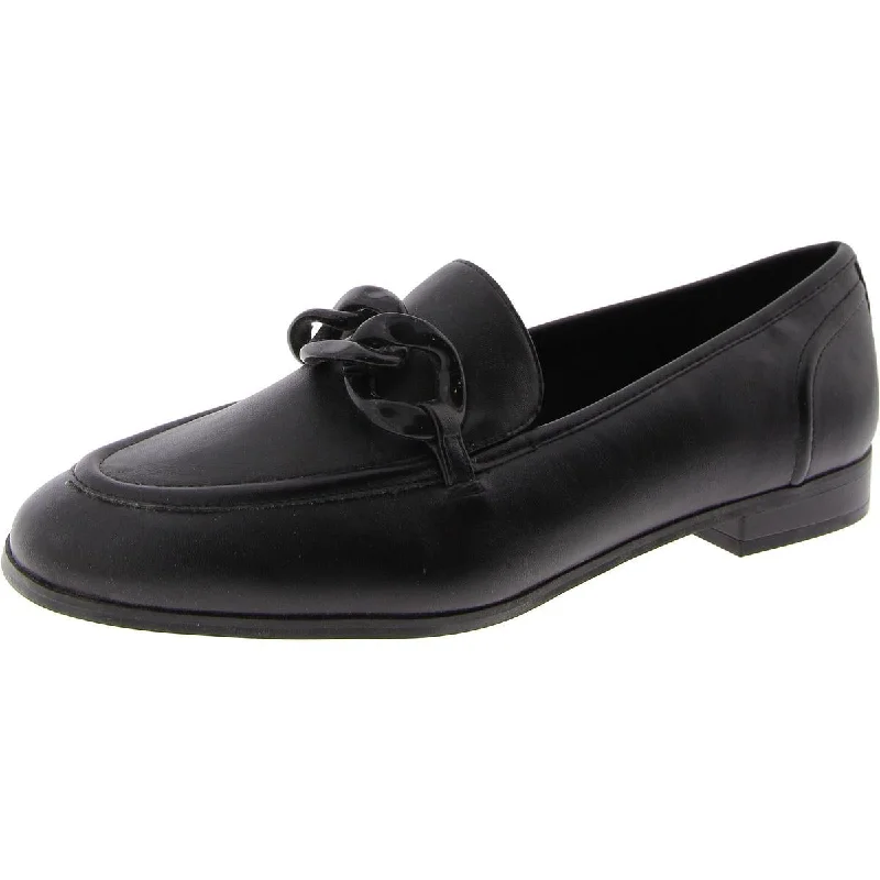 Braxton Womens Faux Leather Flat Loafers