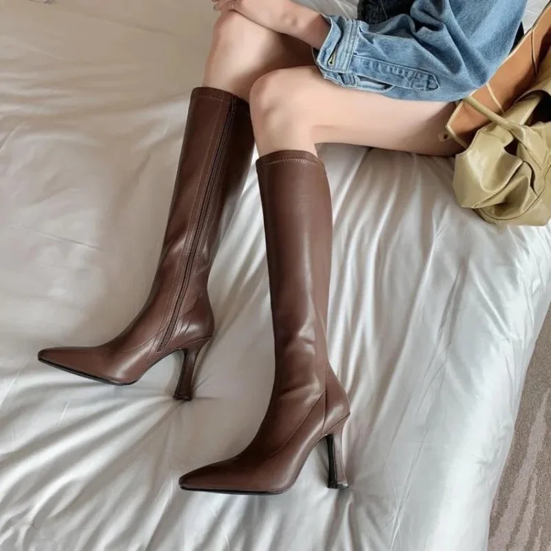 Blythe Pointed Leather Boots