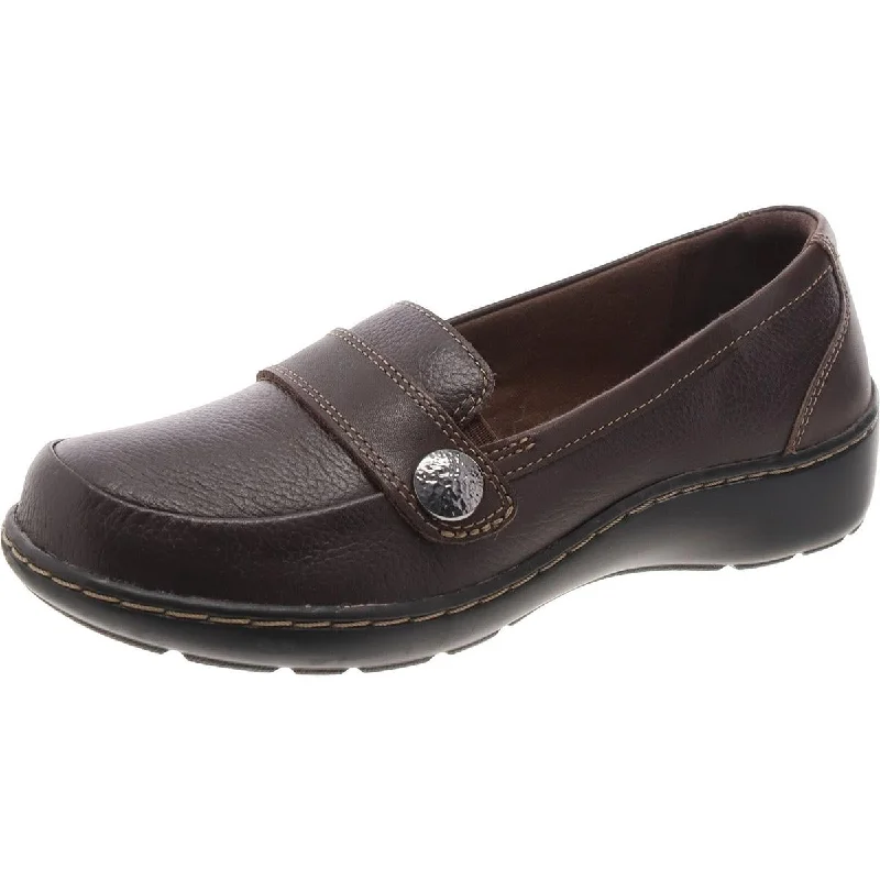 Womens Faux Leather Slip On Loafers