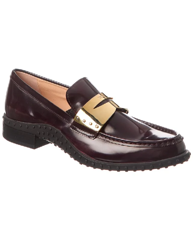 TOD’s Logo Leather Loafer