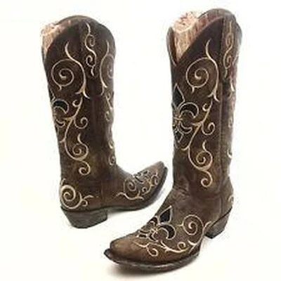 LADIES OLD GRINGO MIA STUD BRASS WESTERN BOOTS L1198-5