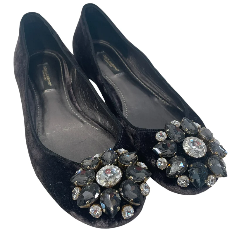 DOLCE&GABBANA/Flat Shoes/US 6/PPL/Taormina Crystal