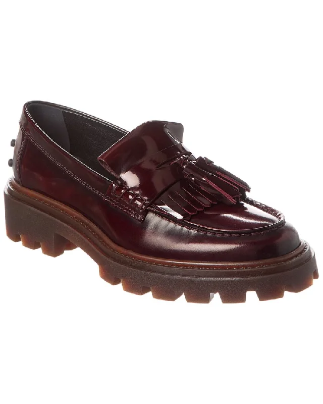 TOD’s Logo Leather Loafer