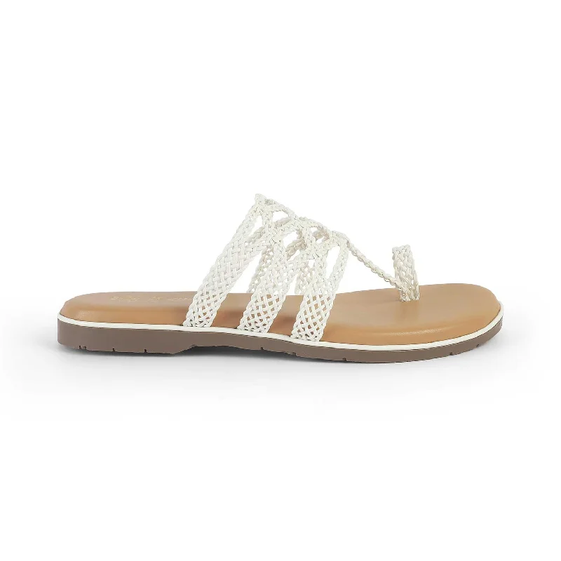 Tresmode Nevis White Women's Casual Flats