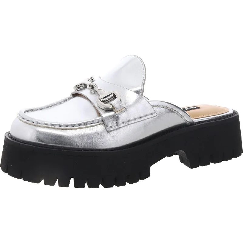 Womens Chain Round Toe Loafers