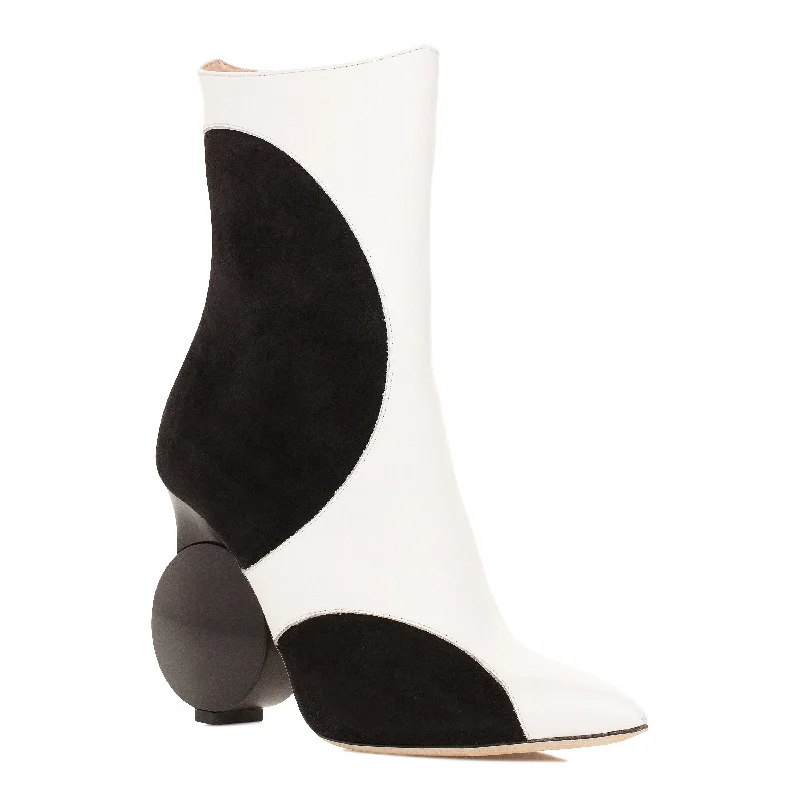 Julee Ankle Boot - Black and White