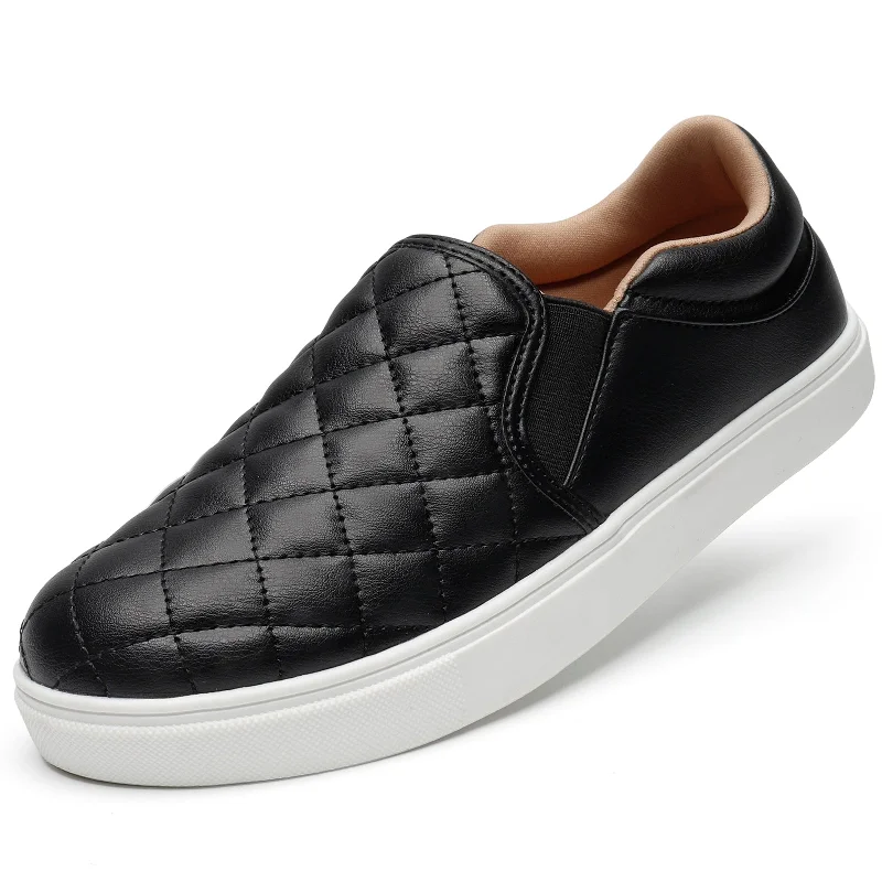 STQ Slip On Shoes for Women Fashion Sneakers Elees Quilted 2.0 Comfort Casual Fall Loafers