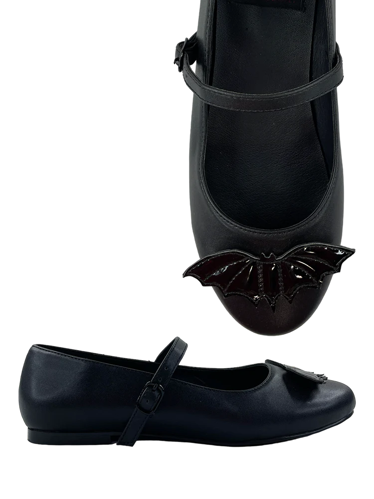 Black Bat Mary Jane Shoes