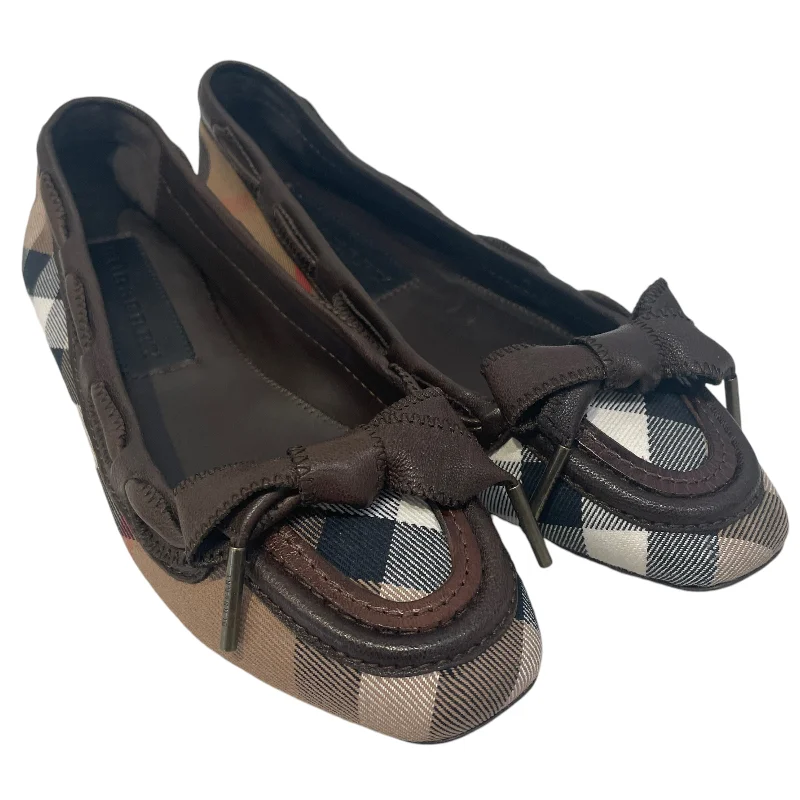 BURBERRY/Flat Shoes/US 7.5/Leather/BRW/