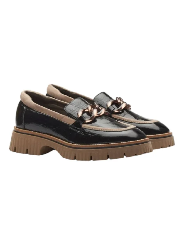 Women's Valene Chunky Loafer In Black/taupe