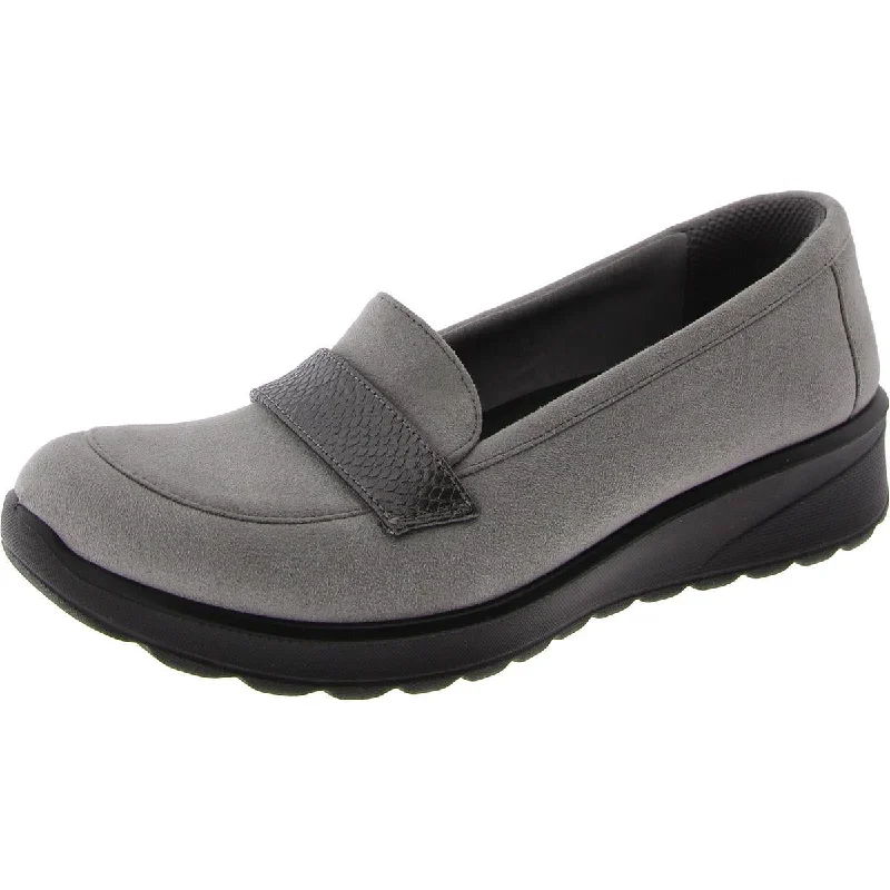 Gamma 2 Womens Faux Leather Trim Slip-On Loafers