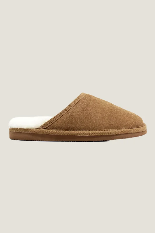 Unisex Sheepskin Scuffs | Camel