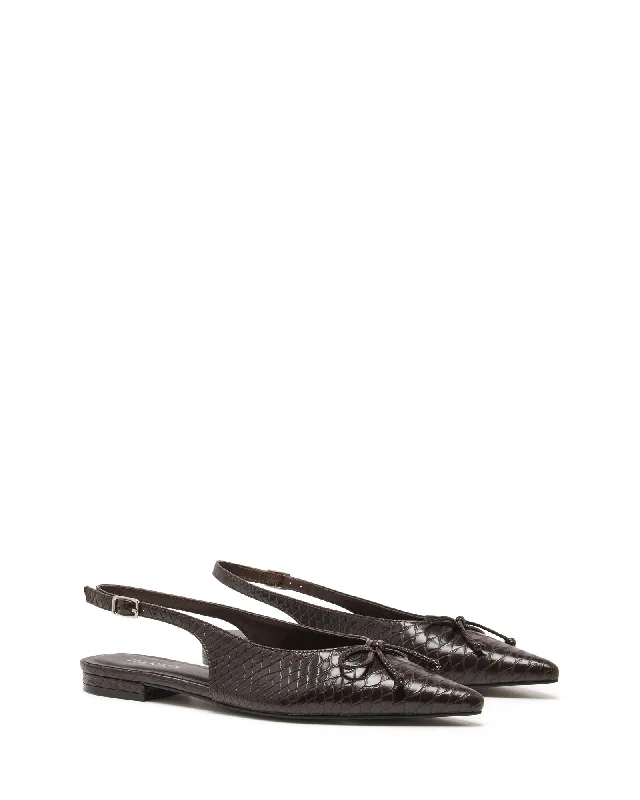 Lavin Slingback Ballet Flat Chocolate Snake