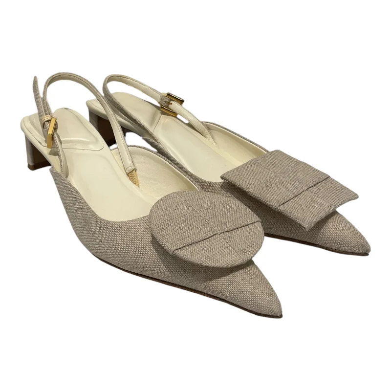 JACQUEMUS/Flat Shoes/EU 36/CRM/DUELO SLINGBACK