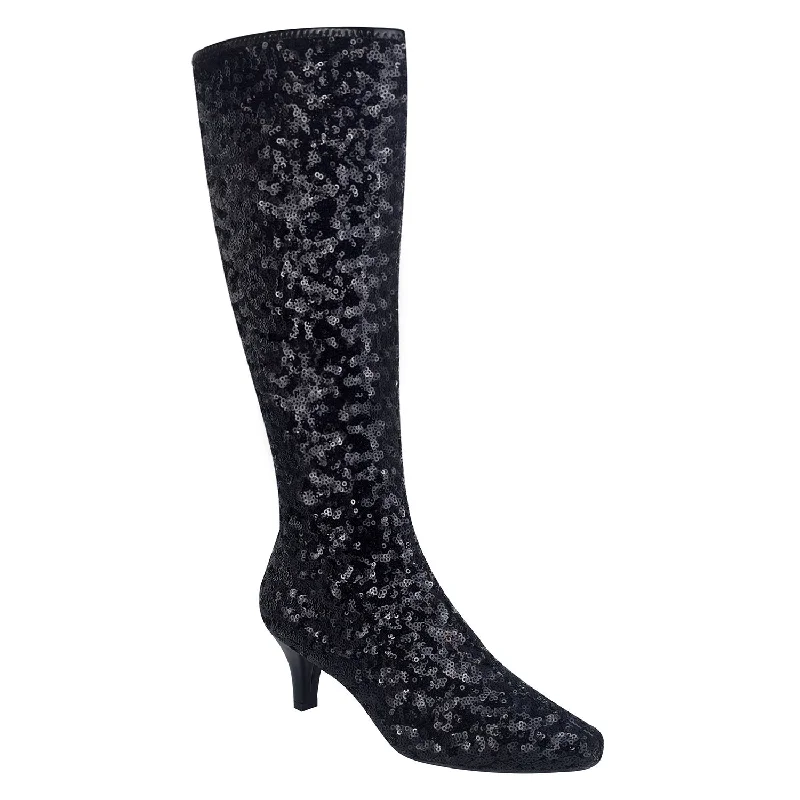 Namora Sequin Stretch Boot with Memory Foam