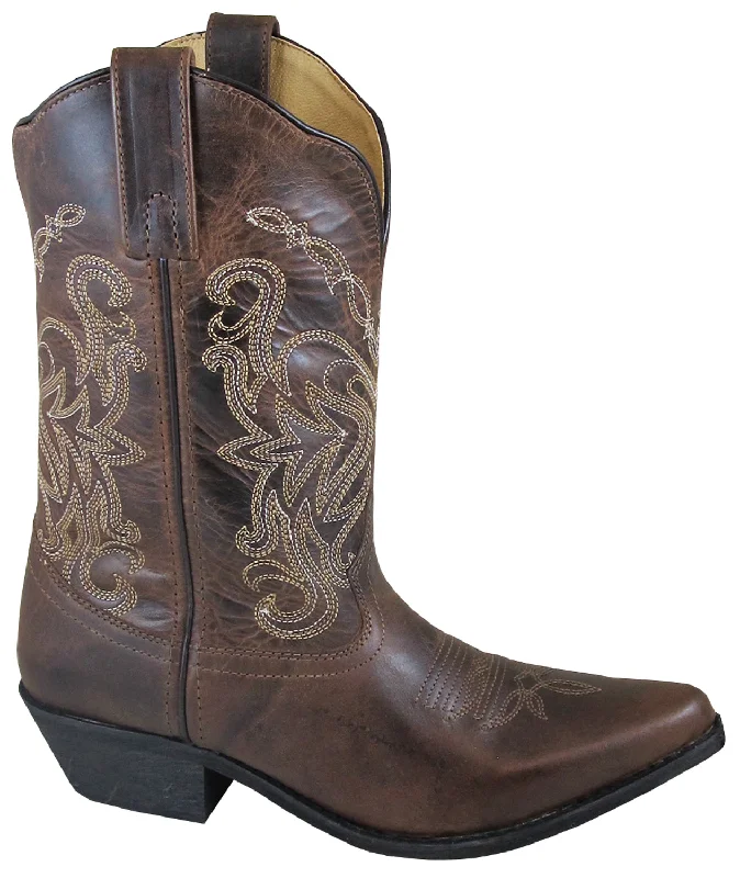 Smoky Mountain Boots Womens Madison Brown Distress Leather 12in Western 8.5 M