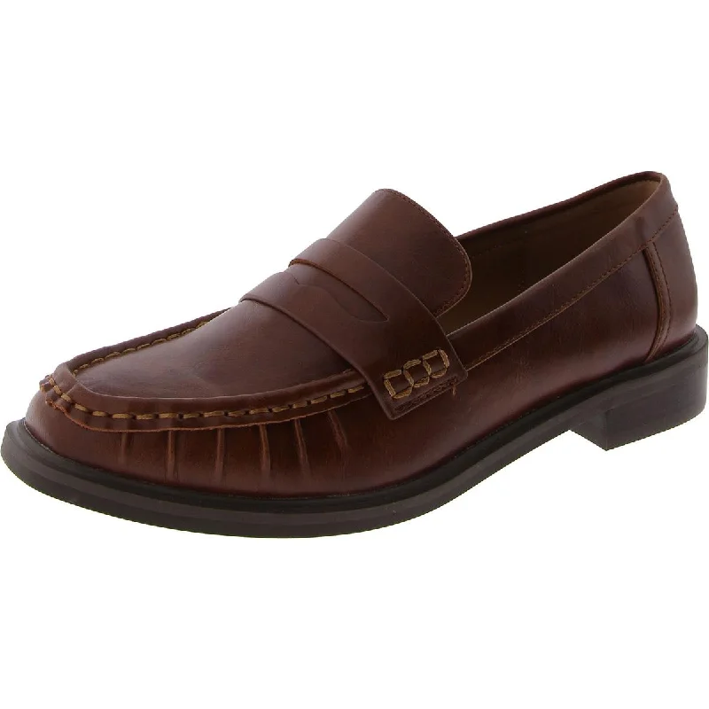 Freyr Womens Faux Leather Slip-On Loafers