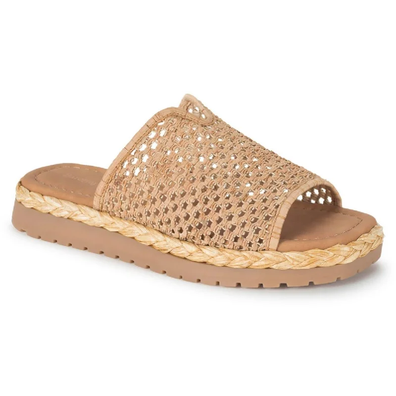 Baretraps Womens Tasmine Square Toe Flat Slide Sandals