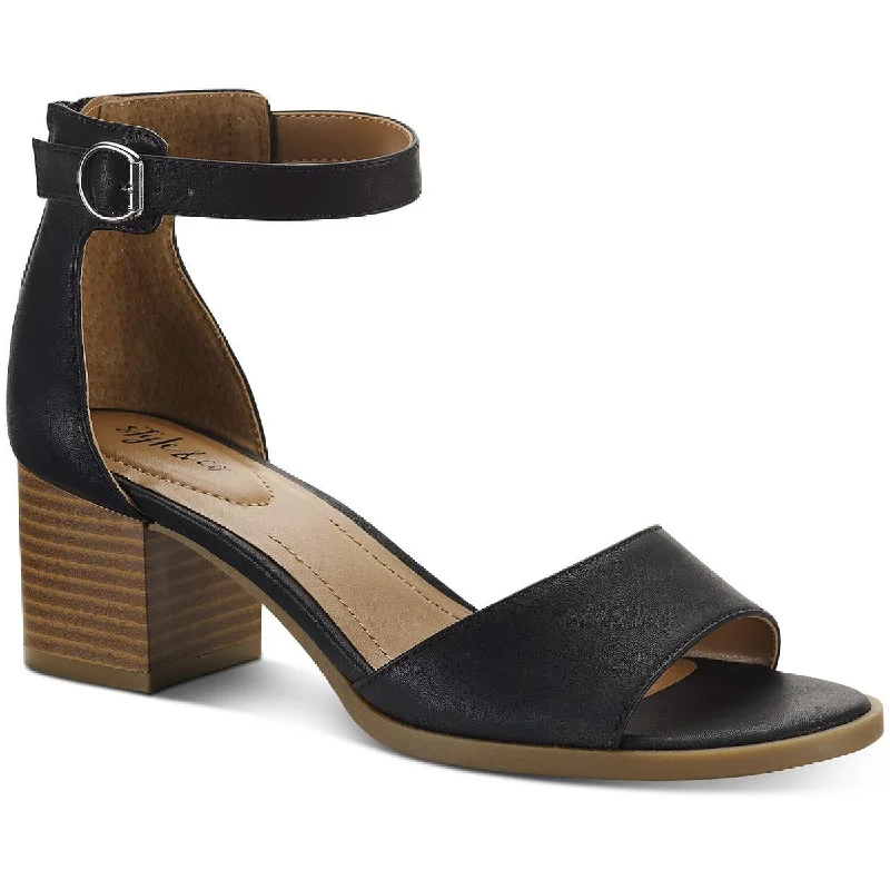 Style & Co. Womens Katerina Ankle Strap Slide On Heel Sandals