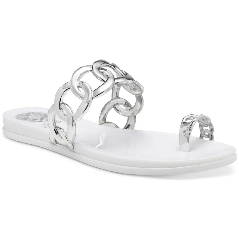 Vince Camuto Womens Emagenta Chain Toe Loop Jelly Sandals