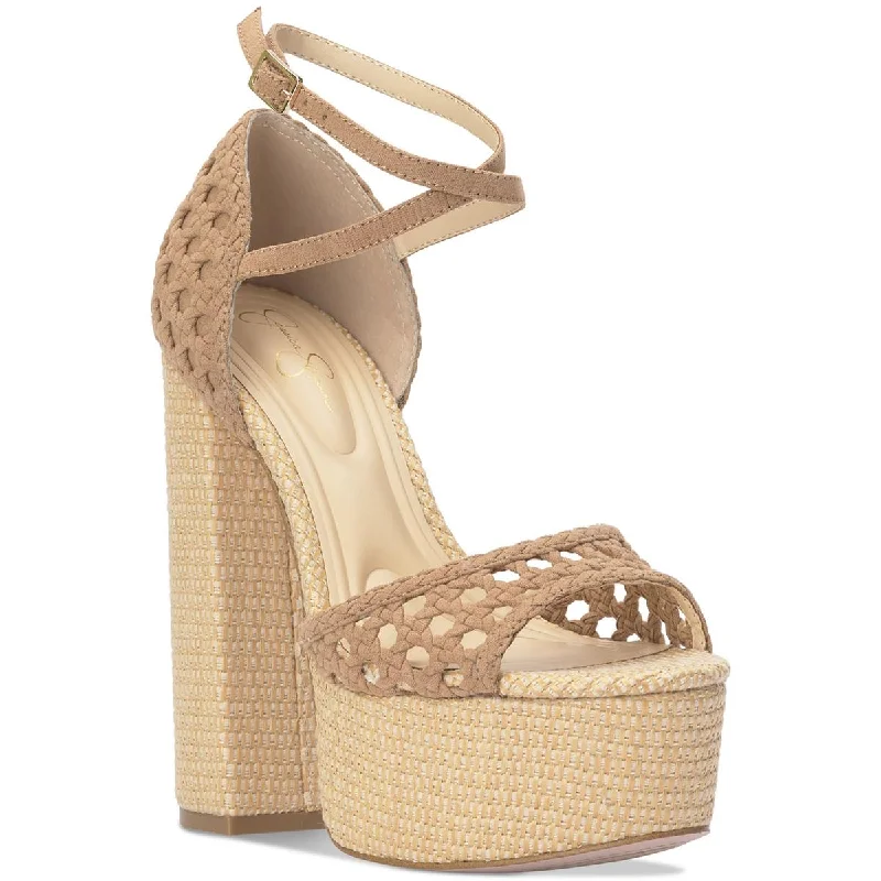 Jessica Simpson Womens Aditi Platform Open Toe Platform Heels