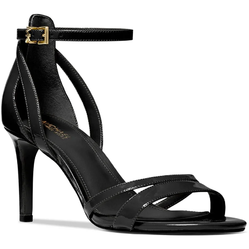 MICHAEL Michael Kors Womens Kimberly Sandal Patent Leather Cut out Ankle Strap